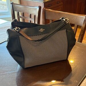 Coach Black and White Shoulder Bag